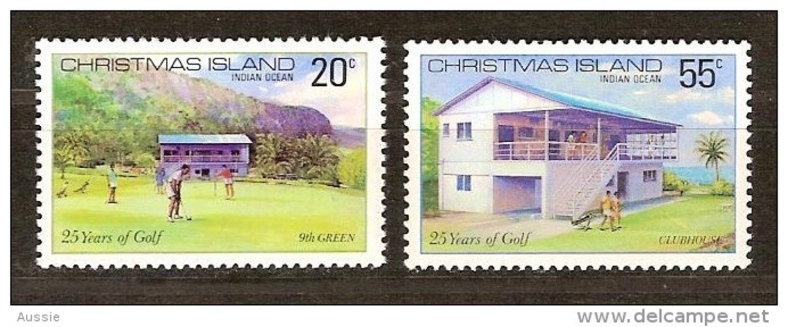 Christmas Island 1980 Yvertn° 134-35 ***  MNH Cote 3 Euro Sport Golf - Christmas Island