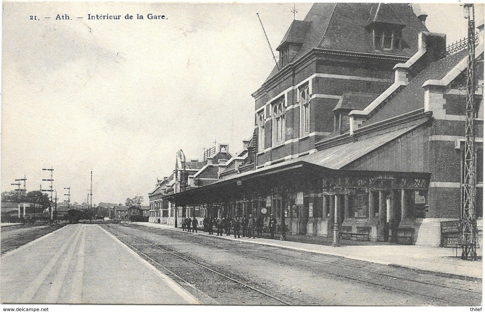 Ath NA20: Intérieur De La Gare 1912 - Ath