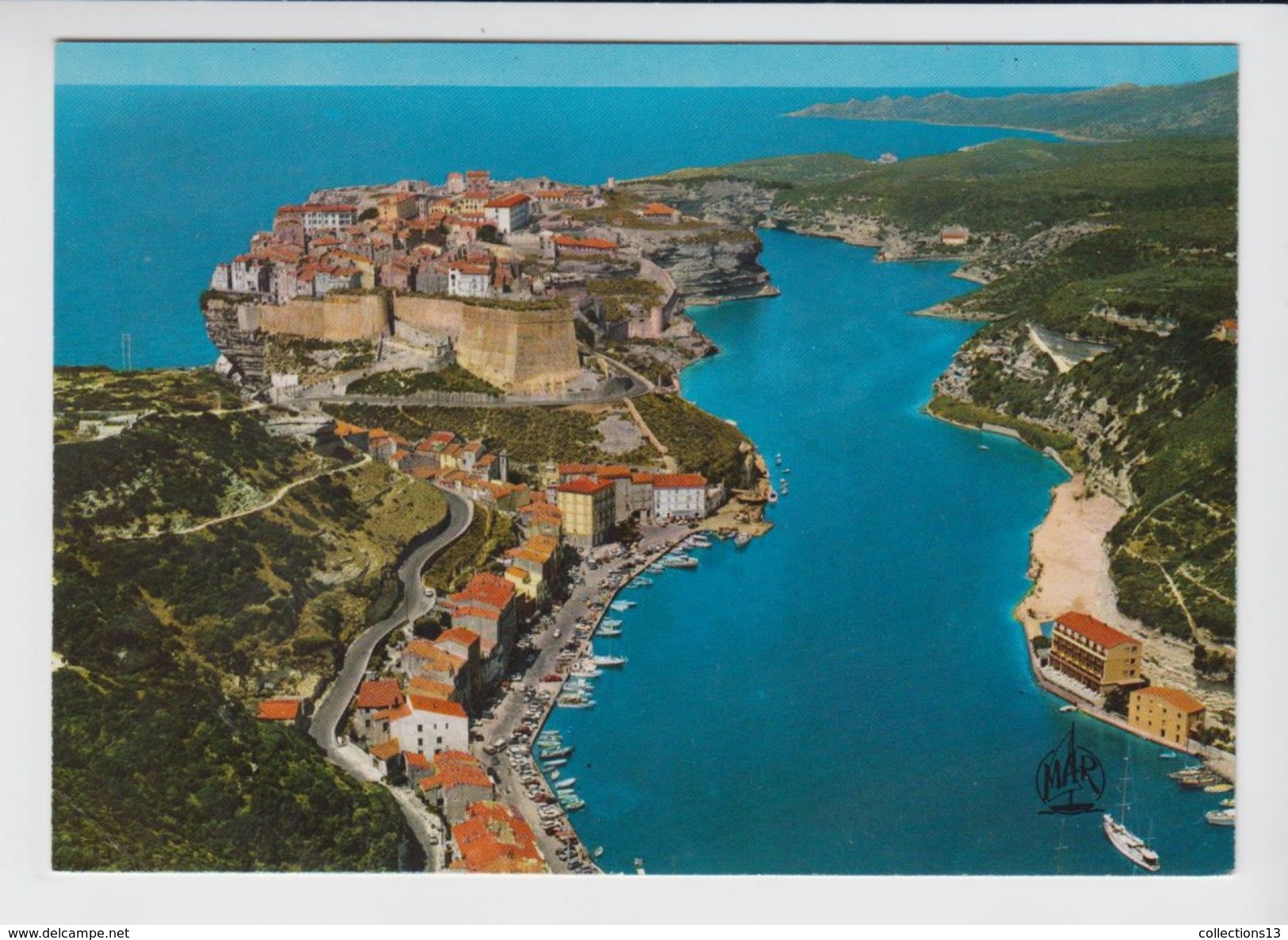 CORSE - Bonifacio - Vue Aérienne Sur Le Port Et La Haute Ville - Autres & Non Classés