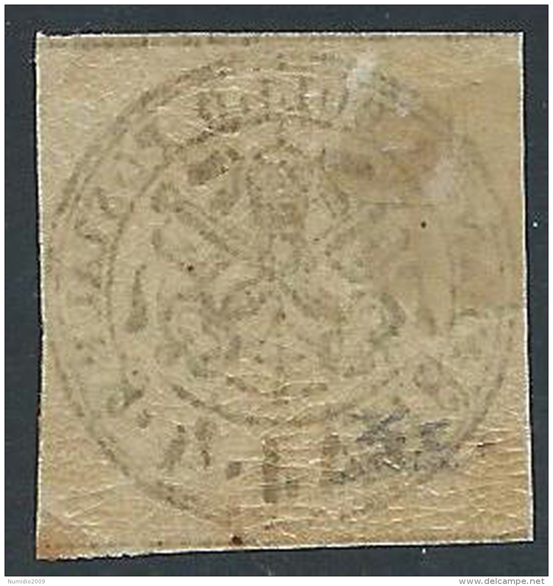 1852 STATO PONTIFICIO 4 BAY BRUNO GRIGIO CHIARO CERTIFICATO COLLA MH * - X2 - Stato Pontificio