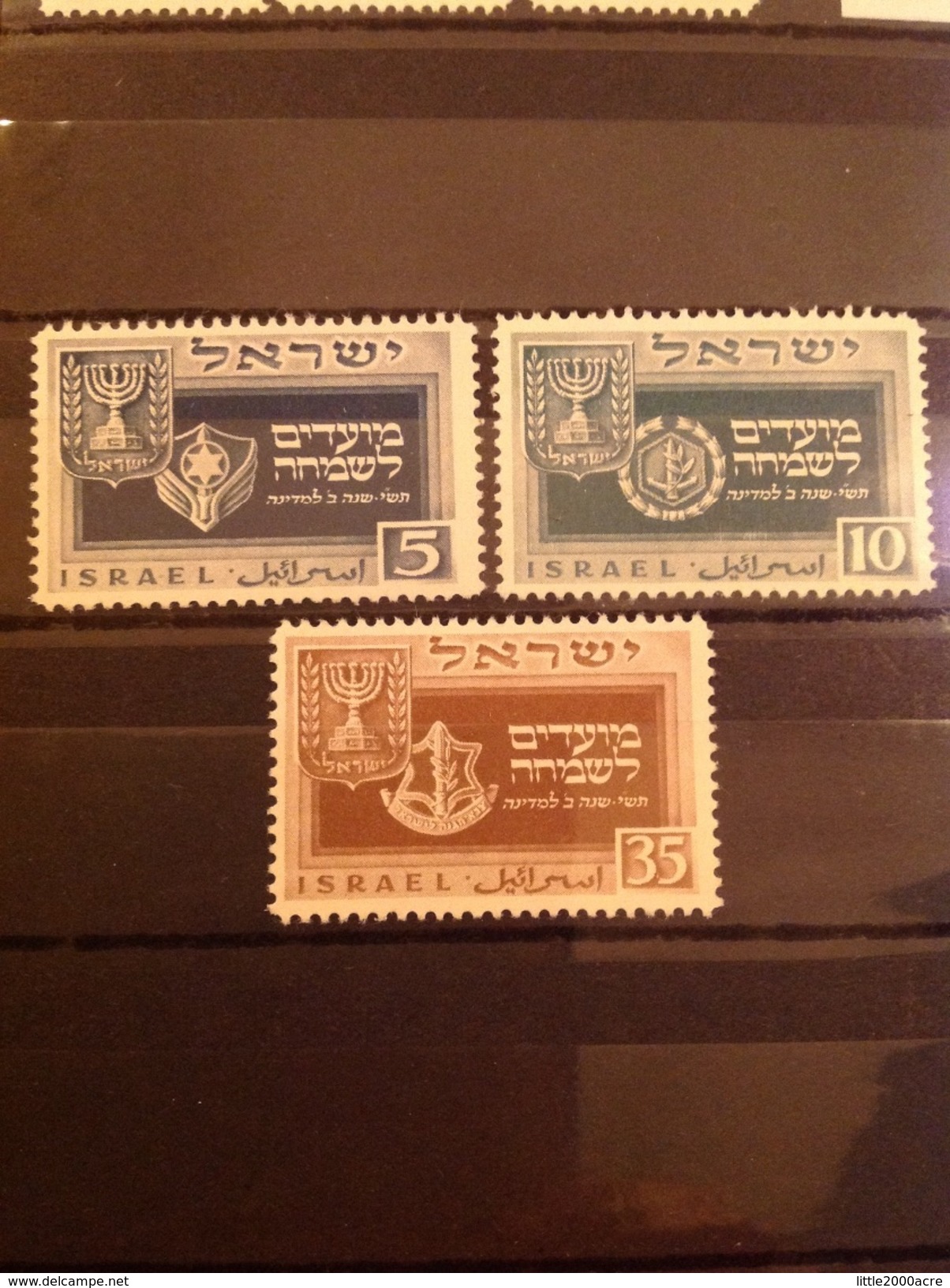 Israel 1949 Jewish New Year Mint SG 18-20 Mi 19-21 - Neufs (sans Tabs)