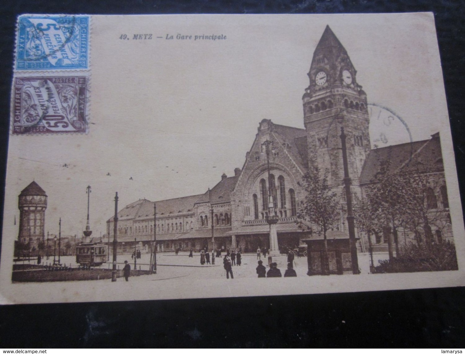 CPA De Metz La GARE Principale  Carte Postale Taxée  Moselle   Metz  Pour Arbois Jura - Metz