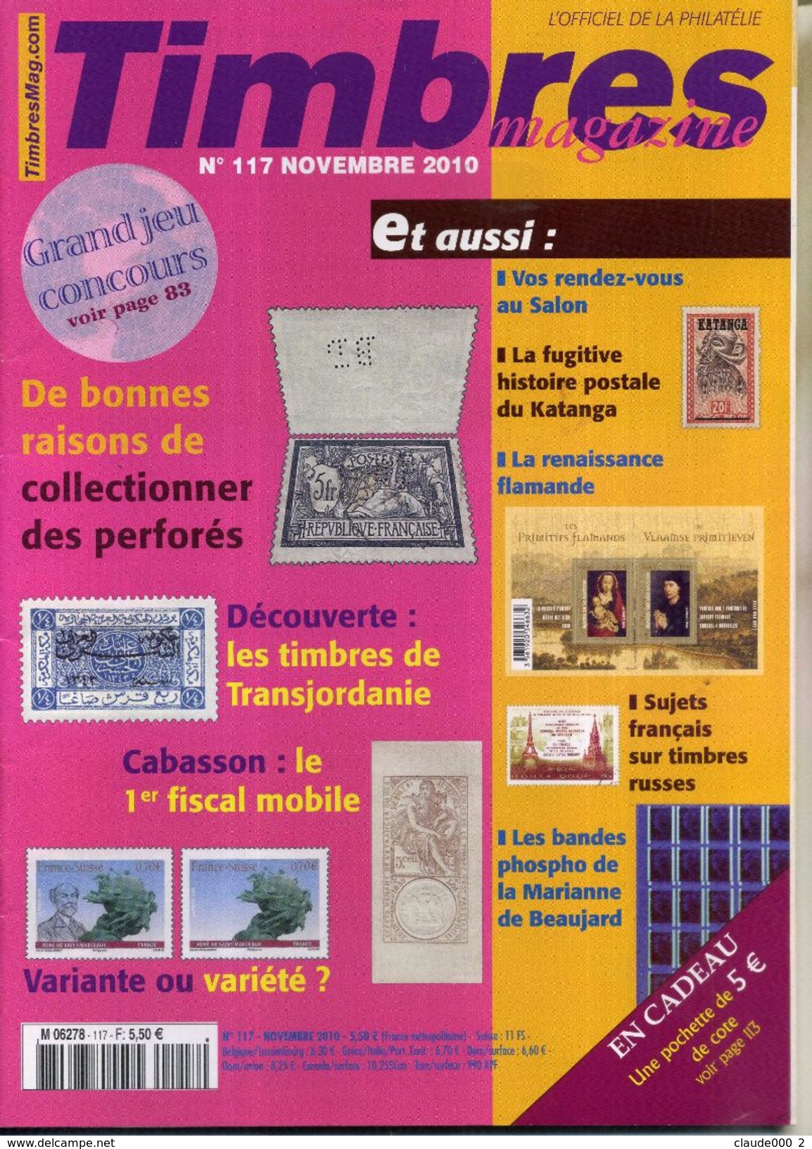 TIMBRES MAGAZINE ANNEE COMPLETE 2010 soit 11 Numéros