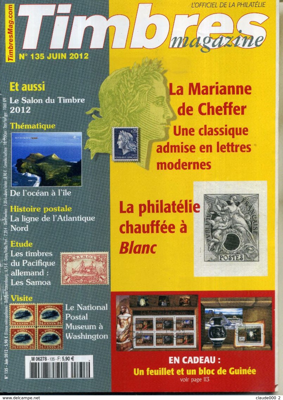 TIMBRES MAGAZINE ANNEE COMPLETE 2012 soit 11 Numéros