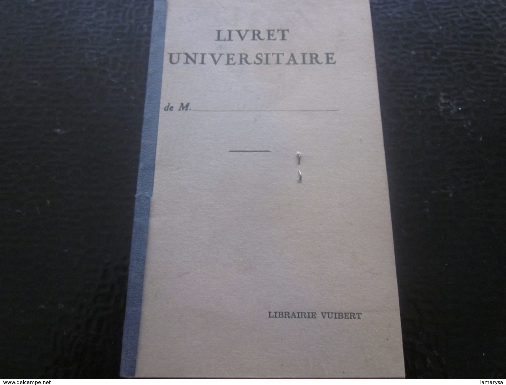 1957 LIVRET UNIVERSITAIRE  UNIVERSITÉ DE FRANCE Laplace Né à Phnom-PENH CAMBODGE - Historische Documenten