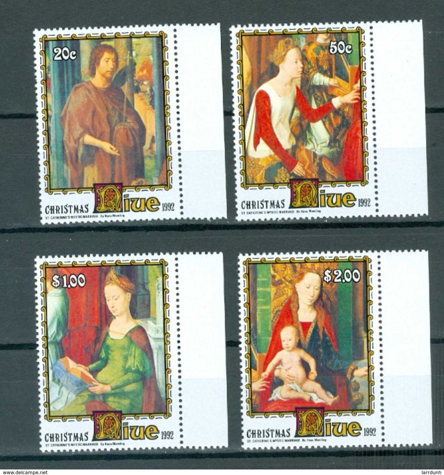 Niue 642-645 Christmas Issues Paintings MNH 1992 A04s - Niue