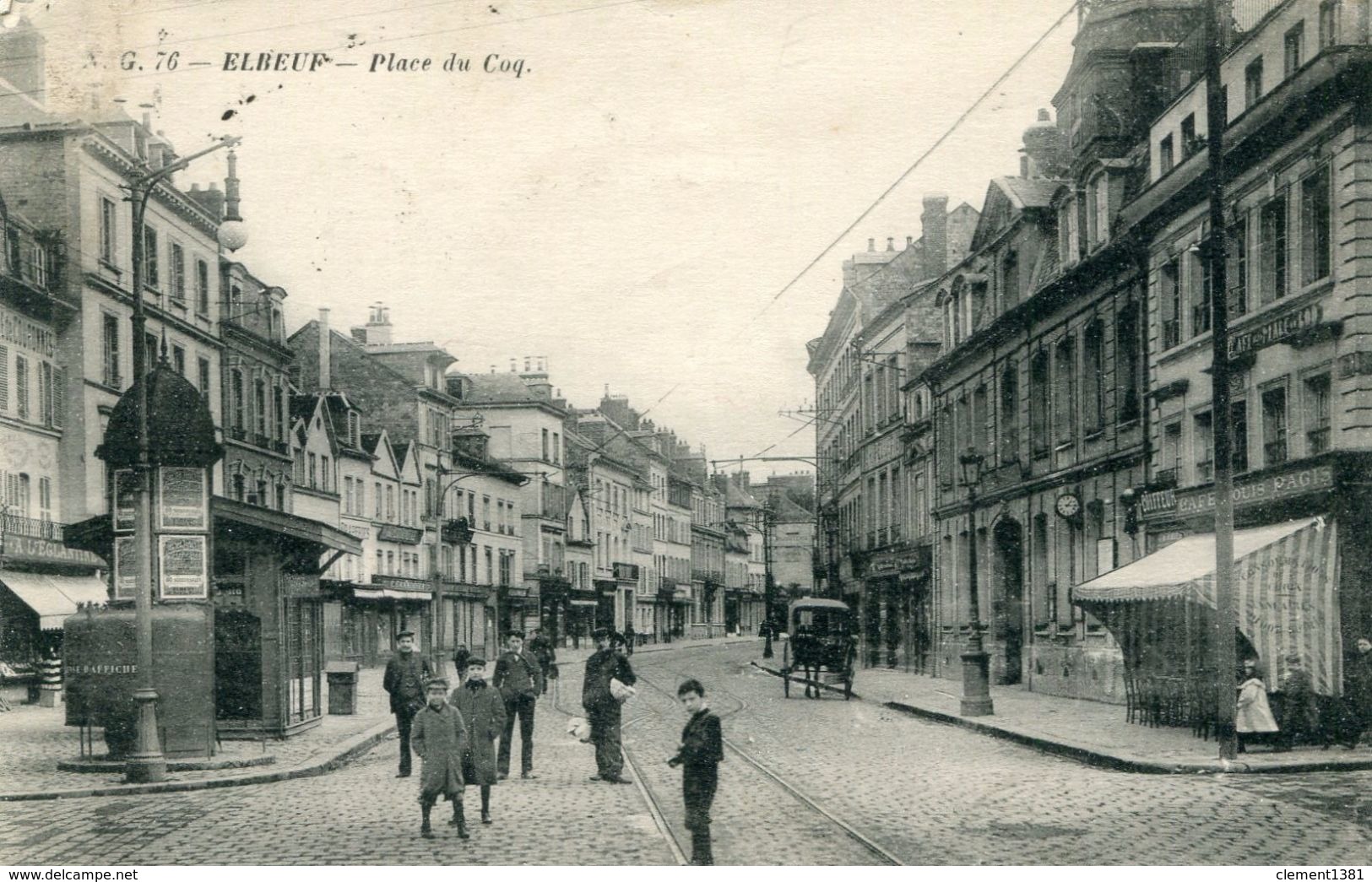 Elbeuf Place Du Coq Circulee En 1910 - Elbeuf