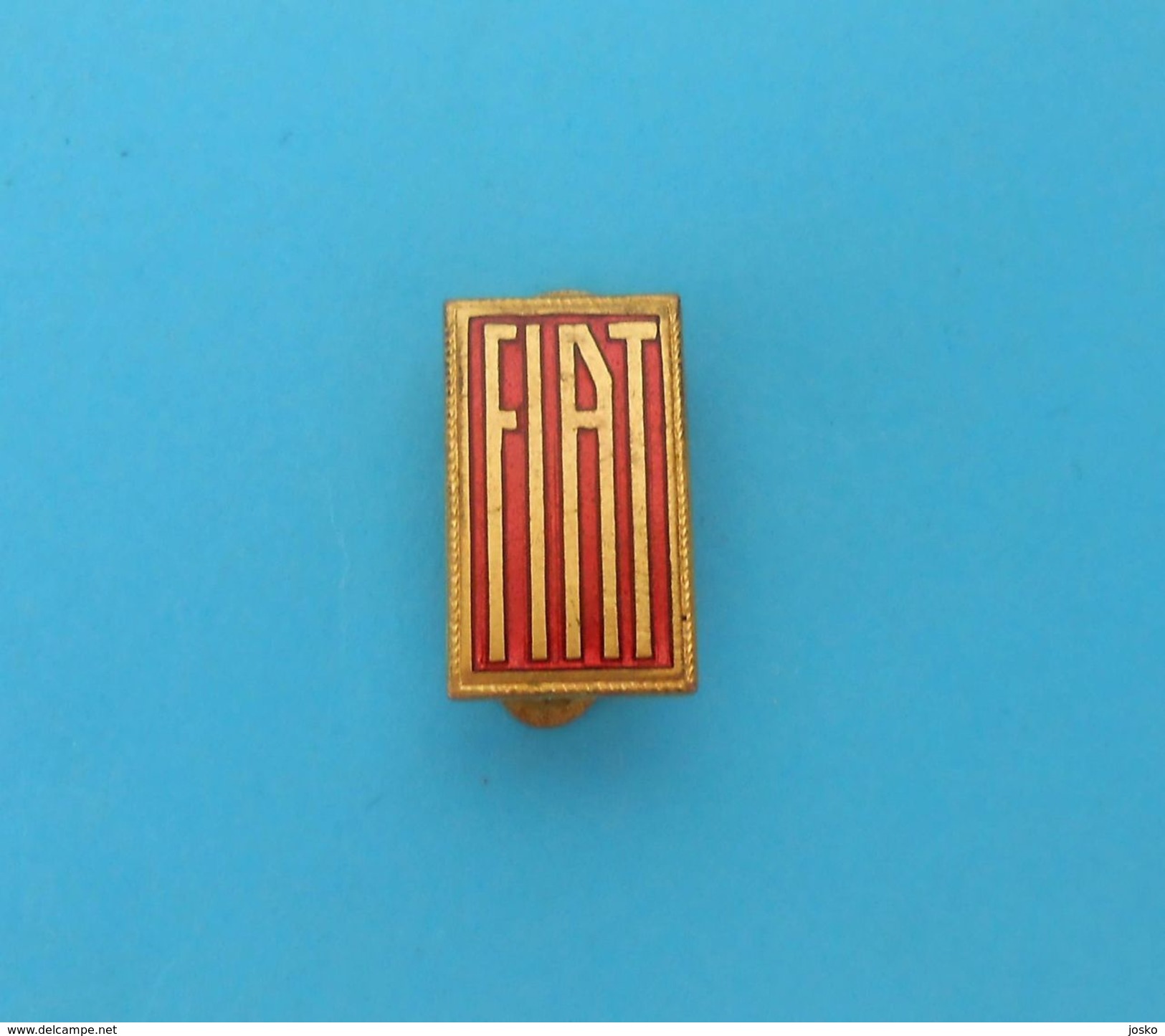 FIAT - Italy Vintage Enamel Buttonhole Pin Badge Italia Car Automobile Auto Automobil Anstecknadel Distintivo - Fiat