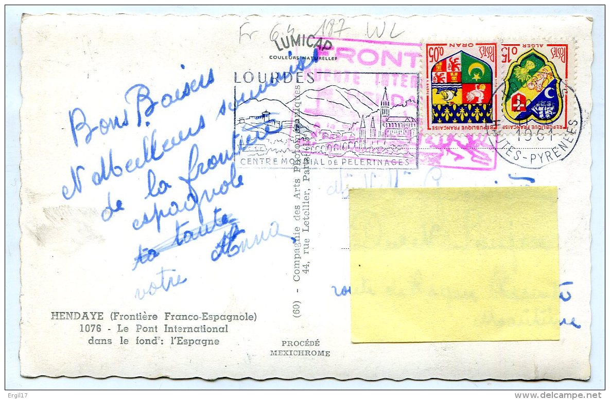 64700 HENDAYE - Poste De Douane Français - 4CV Renault, Coccinelle WV, Dyna Panhard Et Autres - Hendaye