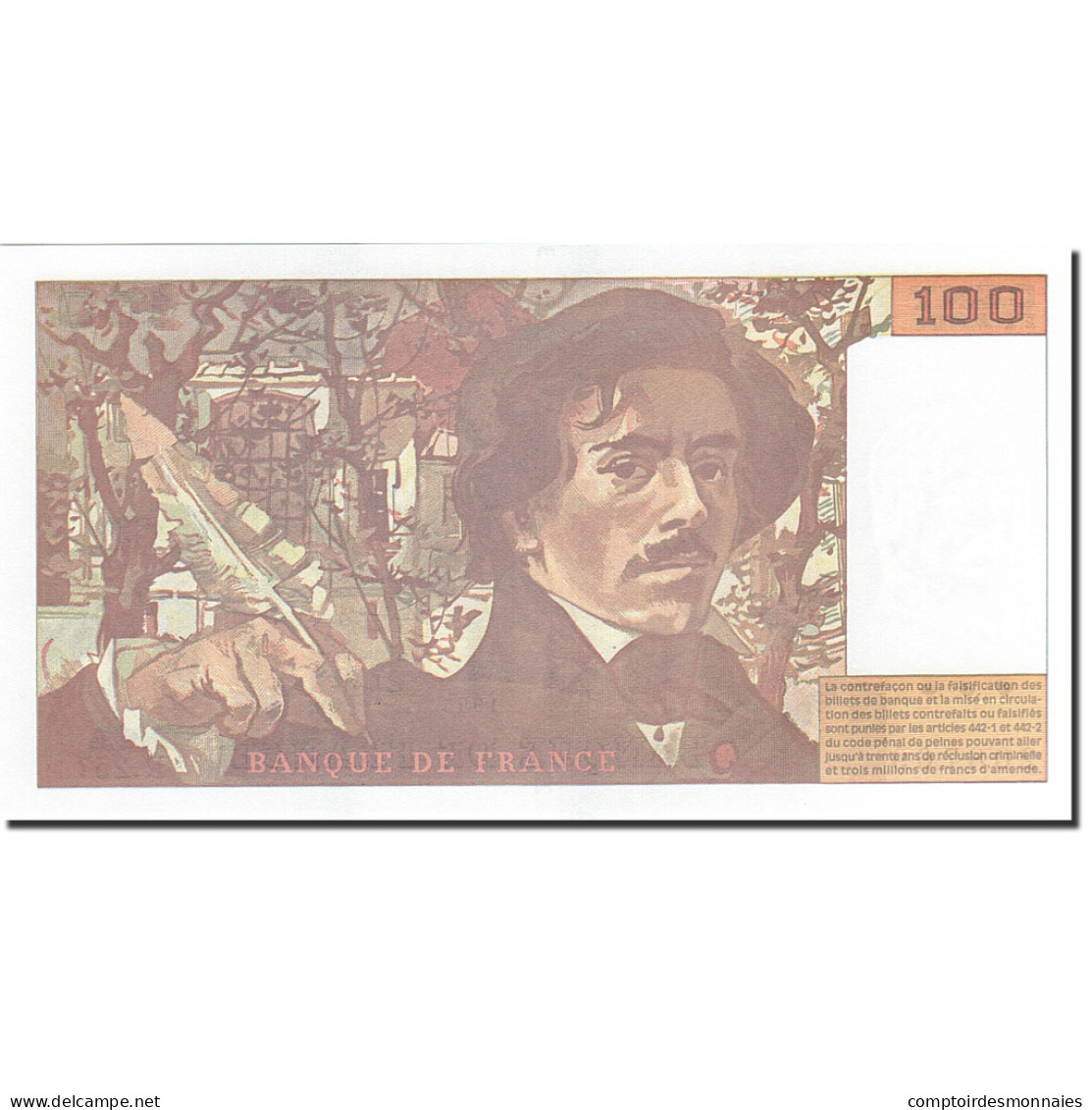 Billet, France, 100 Francs, 1978, 1995, NEUF, Fayette:69ter.2a, KM:154h - 100 F 1978-1995 ''Delacroix''