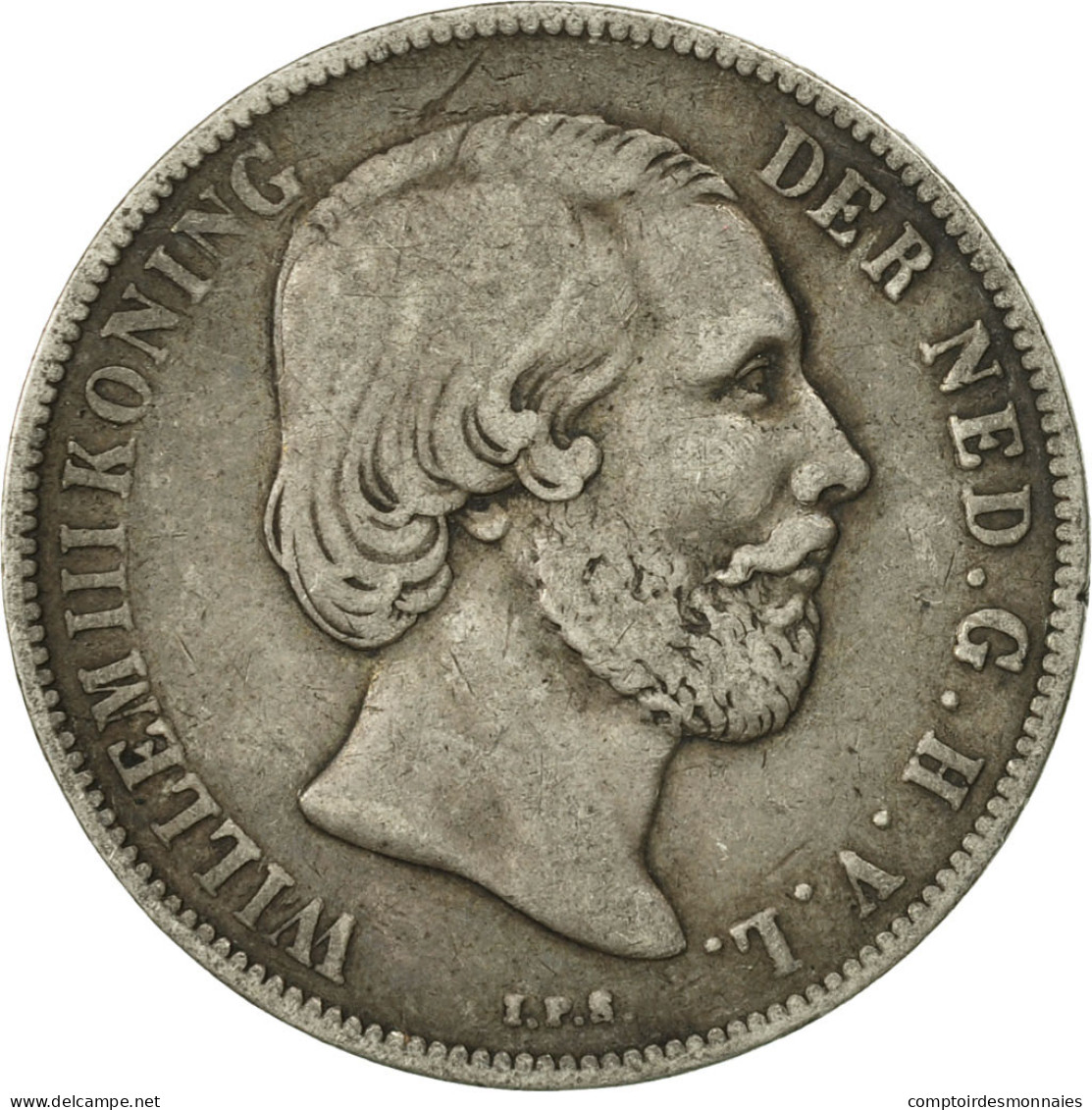 Monnaie, Pays-Bas, William III, Gulden, 1863, TTB, Argent, KM:93 - 1849-1890 : Willem III