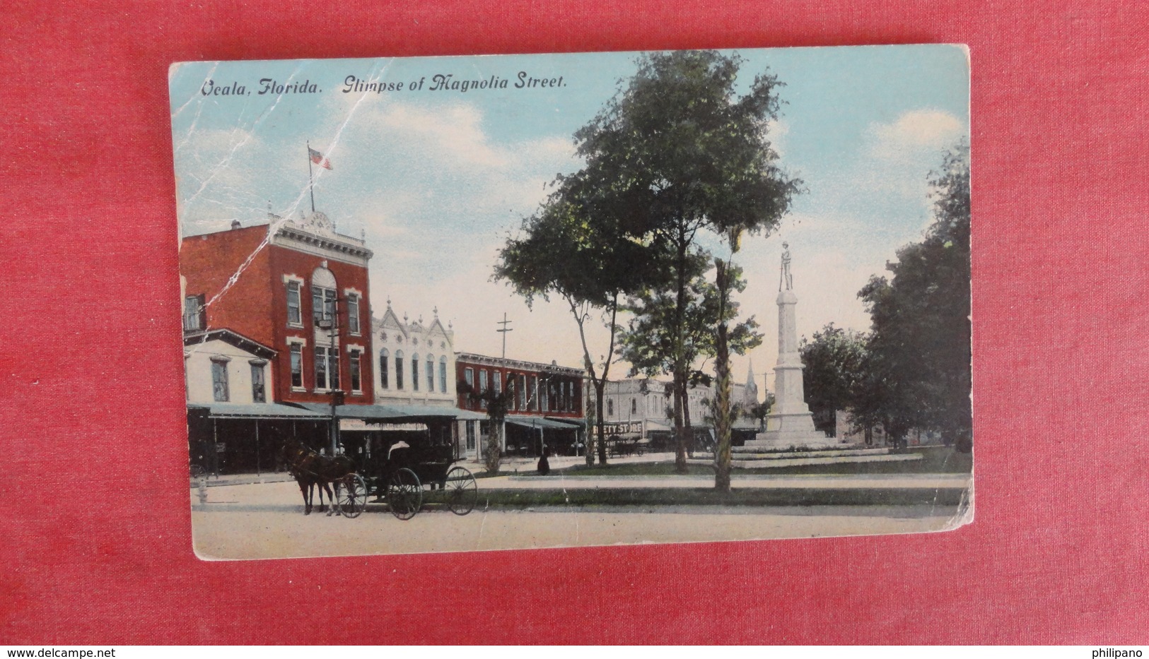 - Florida > Ocala Magnolia Street  Corner Crease  Stamp Off Back Ref-2620 - Ocala