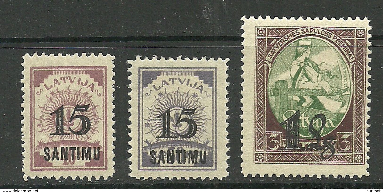 LETTLAND Latvia 1927 Michel 114 - 116 * - Lettonie