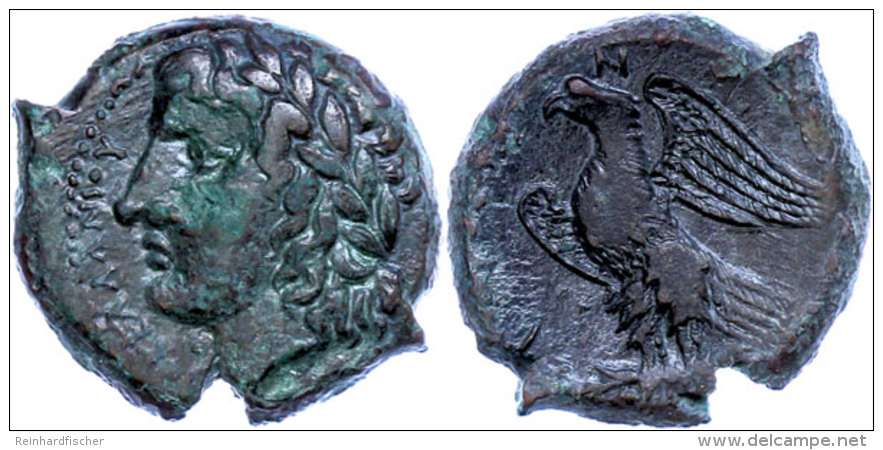 Syrakus, &AElig; (9,54g), 288-279 V. Chr., Hiketas II., Av: Kopf Des Zeus Hellanios Nach  Links, Rev: Adler Mit... - Autres & Non Classés
