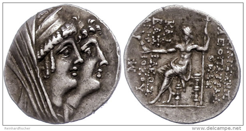 Tetradrachme (16,37g),125-121 V. Chr., Ptolemais, Kleopatra Thea Und Antiochos VIII., Av: Kopf Der Kleopatra Thea... - Autres & Non Classés