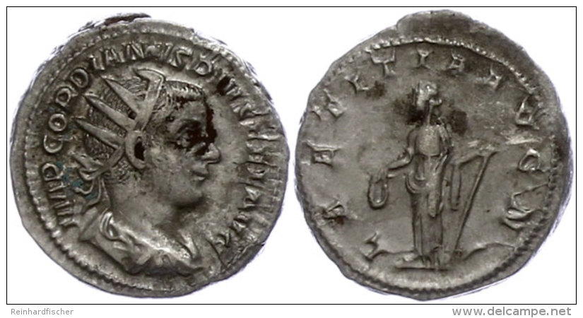 Gordianus III., 238-244, Antoninianus (5,41g), Rom, Av: B&uuml;ste Nach Rechts, Darum Umschrift, Rev: Stehende... - Autres & Non Classés