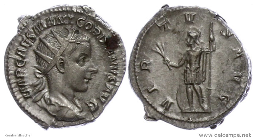 Gordianus III., 238-244, Antoninianus (5,68g), Rom, Av: B&uuml;ste Nach Rechts, Darum Umschrift., Rev: Stehender... - Autres & Non Classés