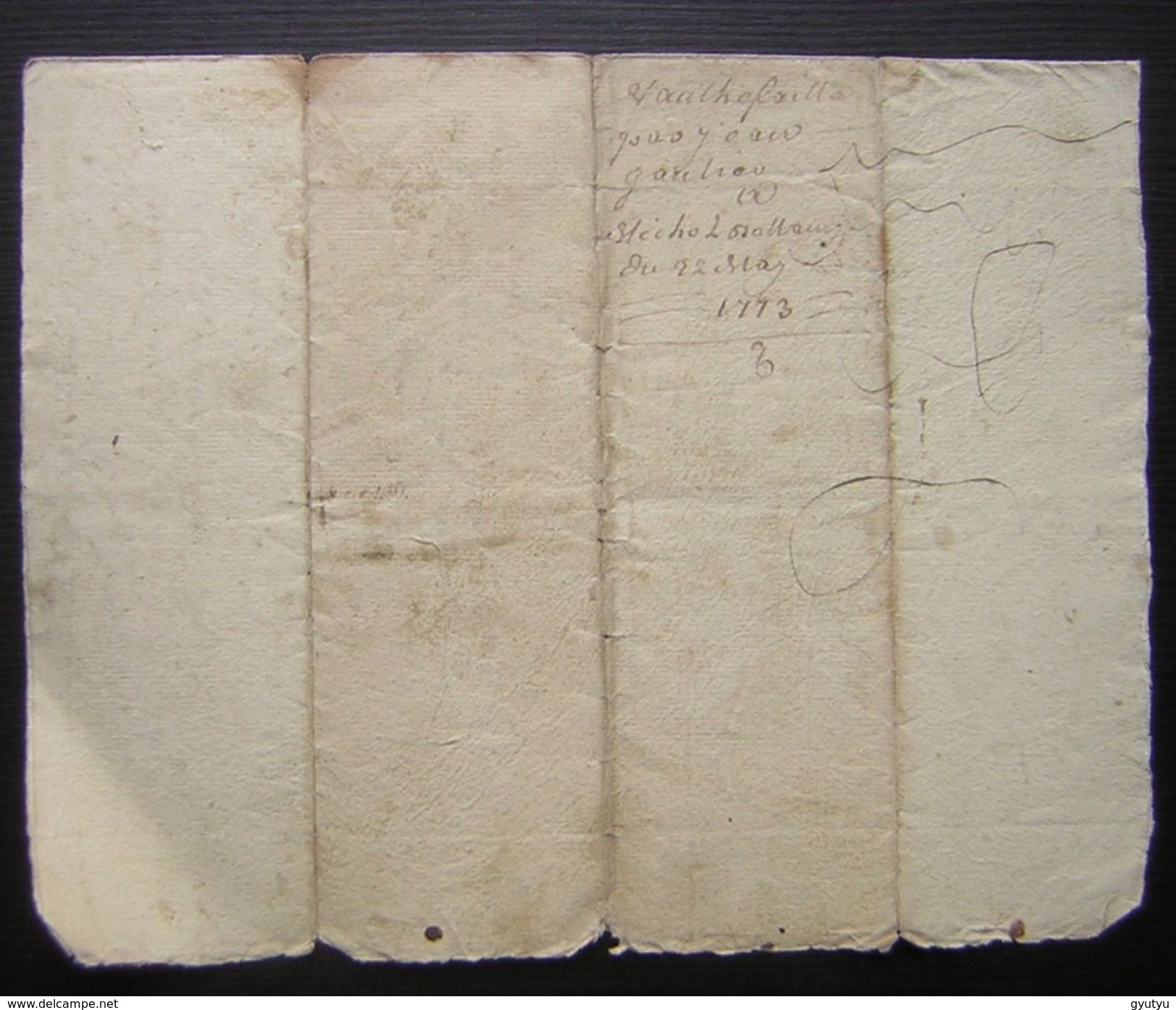 1773 Village De Chagnon, Généralité De La Rochelle Vente De Jean Gautier, Laboureur - Manuscripts