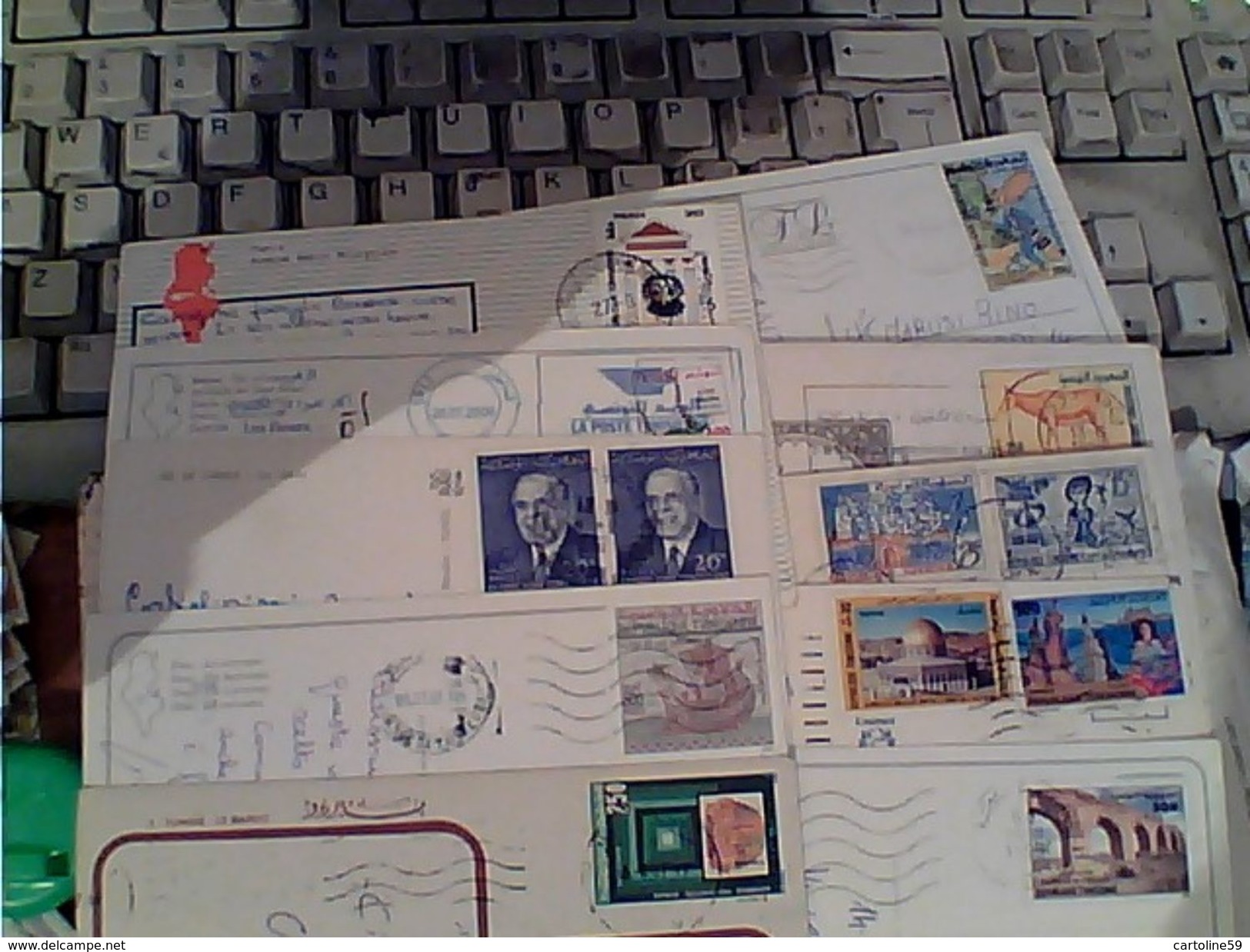20 Card CARTOLINE  TUNISIA Francobolli Stamp Selo Timbre Vari Valori E Annate VB1964/1999   GD14785 - Tunisia (1956-...)