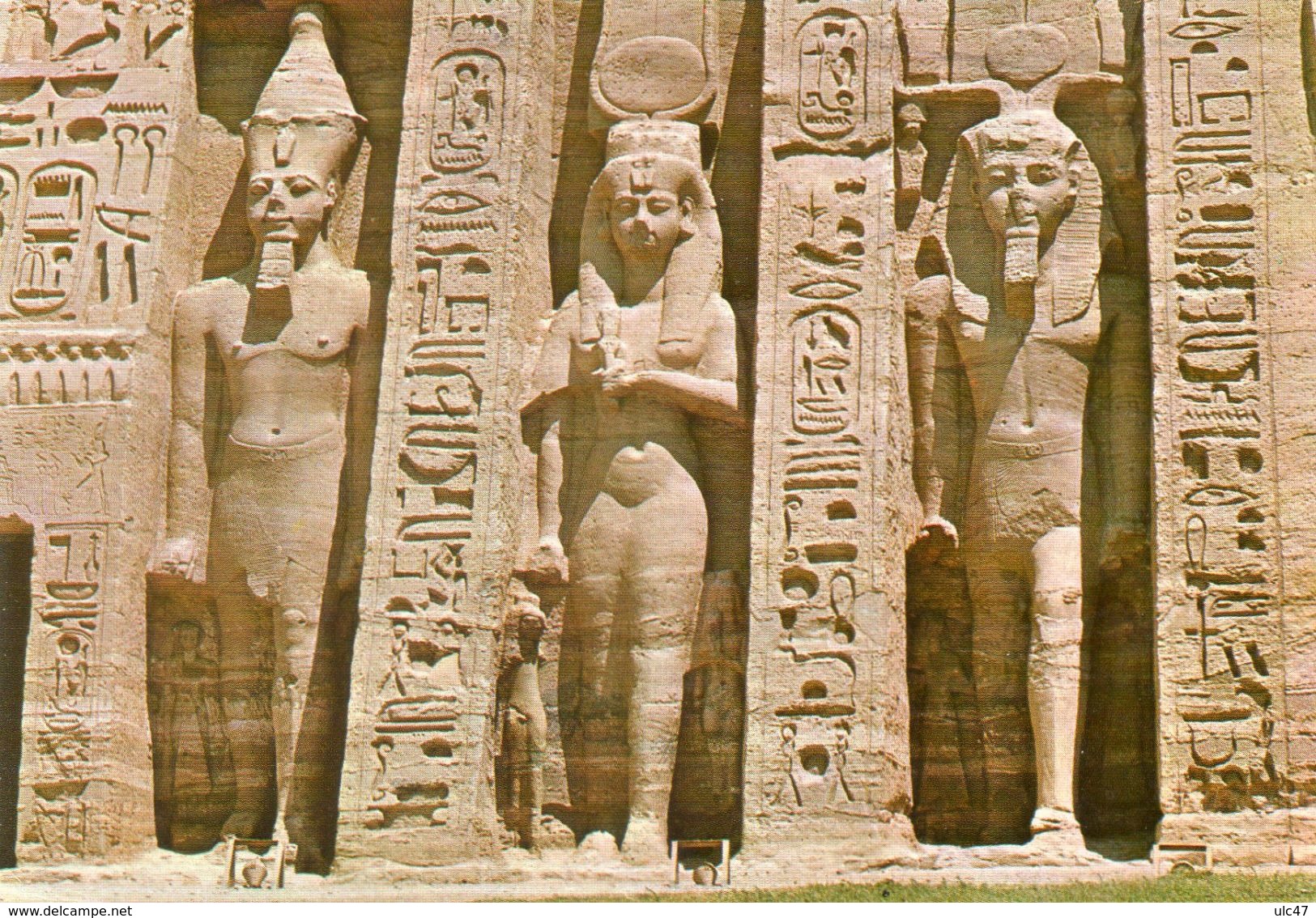 - Some Statues Of Abbou Simbel (Egypt). - Scan Verso - - Abu Simbel Temples