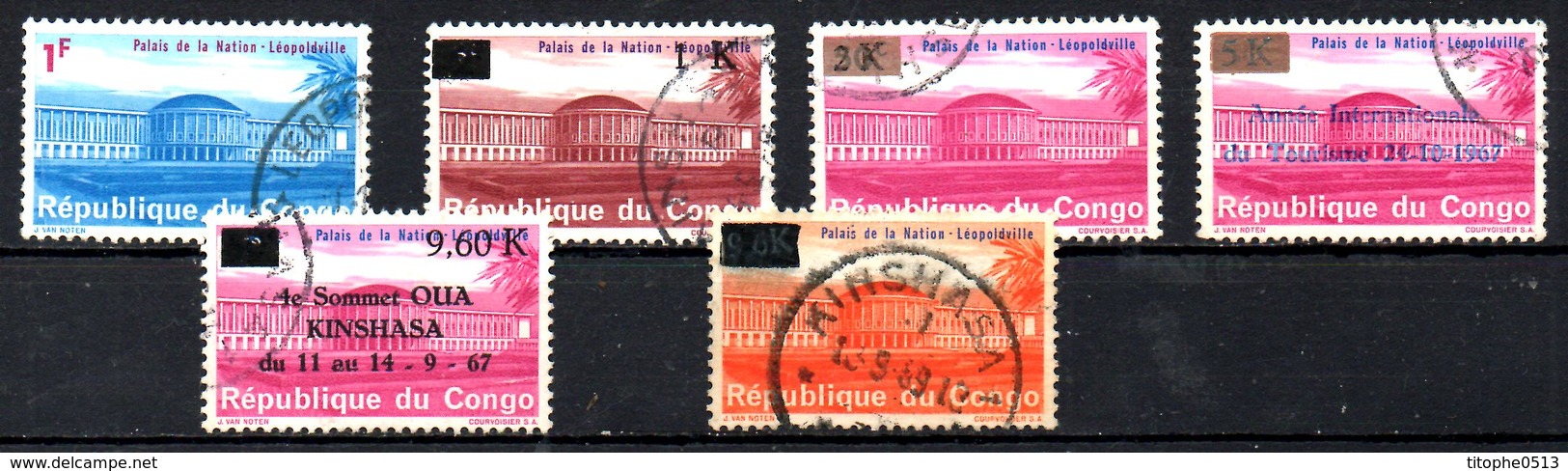 CONGO. Collection Oblitérée. Palais De La Nation. - Colecciones