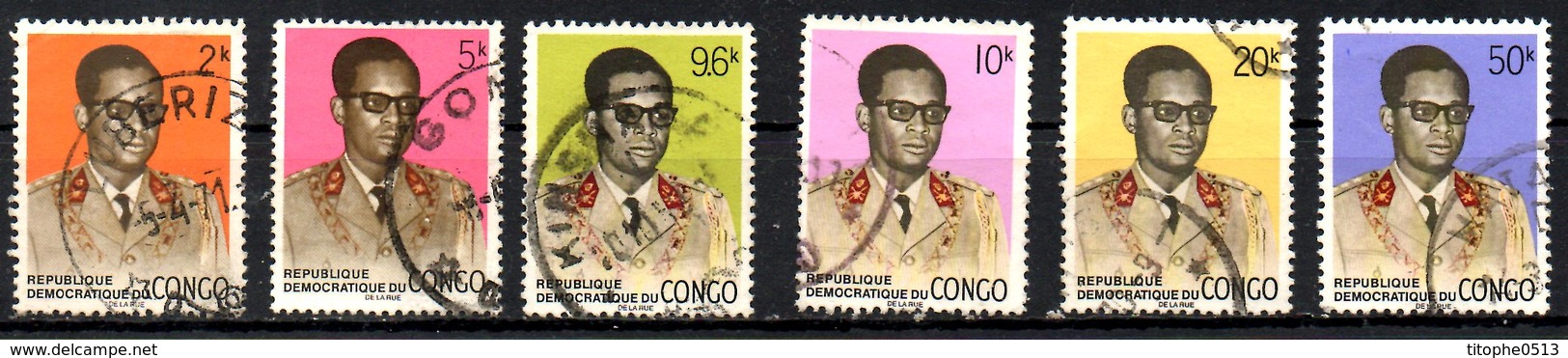 CONGO. Collection Oblitérée. Général Mobutu. - Colecciones