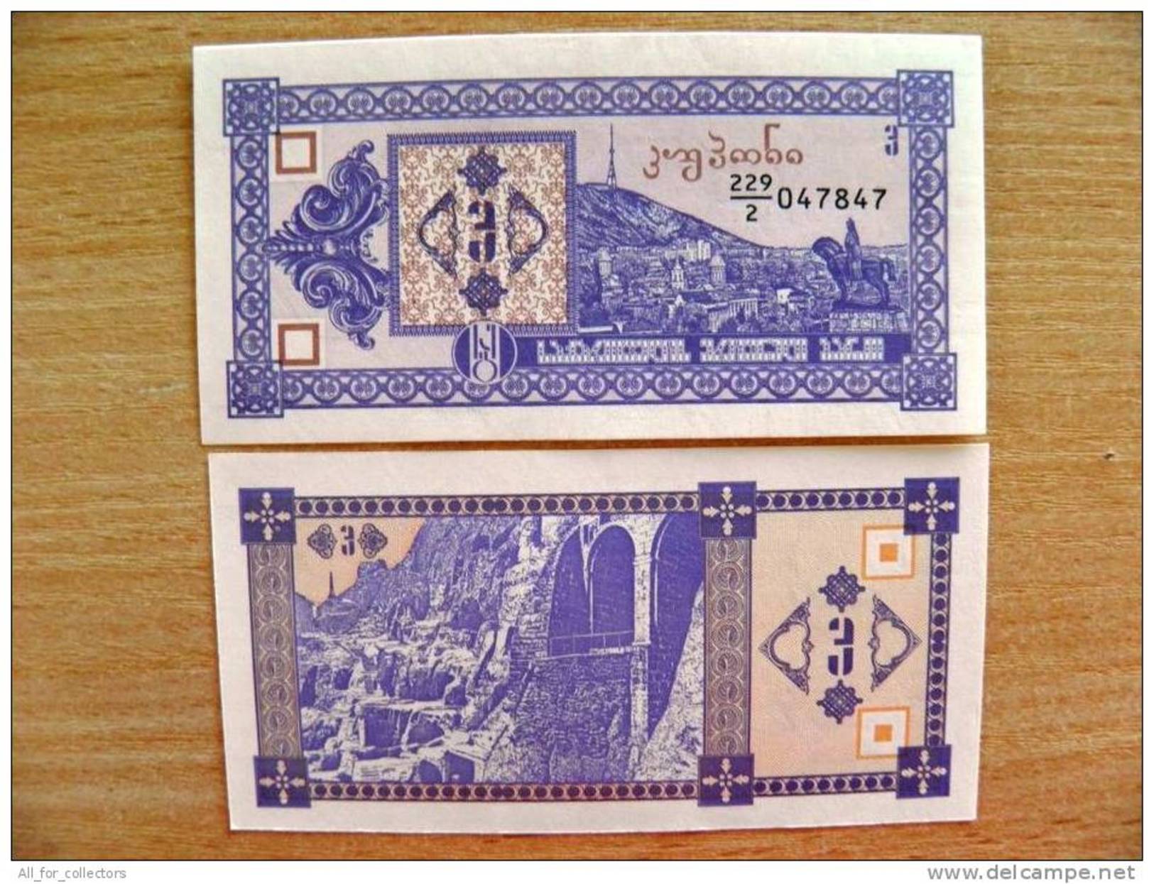 UNC Banknote From Georgia 1993 Pick #34, 3 Laris - Géorgie