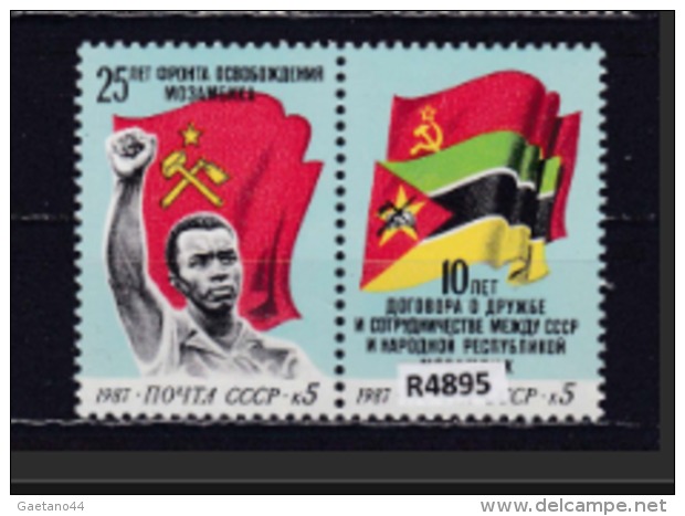 URSS 1987: Serie MNH/**"25° Anniv. Del Fronte Di Liberazione Del Mozambico E 10° Trattato Di Amicizia Mozambico-Russia". - Nuovi