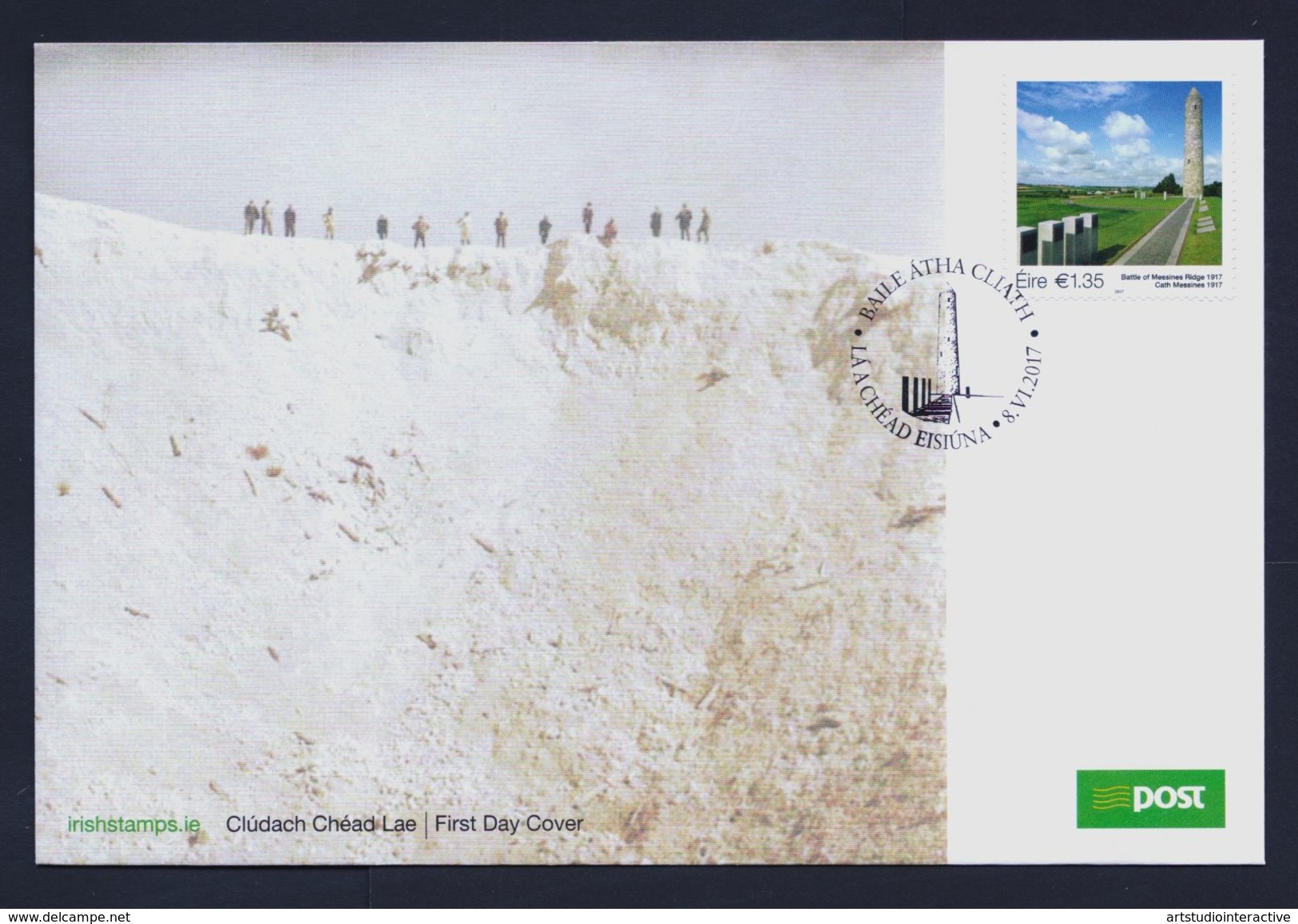 2017 IRELAND "CENTENARY OF WORLD WAR I / BATTLE OF MESSINES RIDGE / PRIMA GUERRA MONDIALE" FDC - FDC