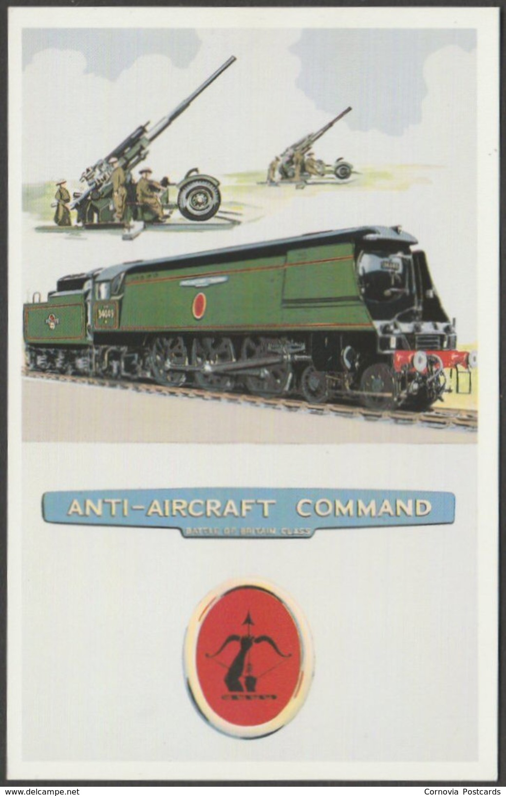 British Railways Anti-Aircraft Command, Battle Of Britain Class - Dalkeith Postcard - Trains