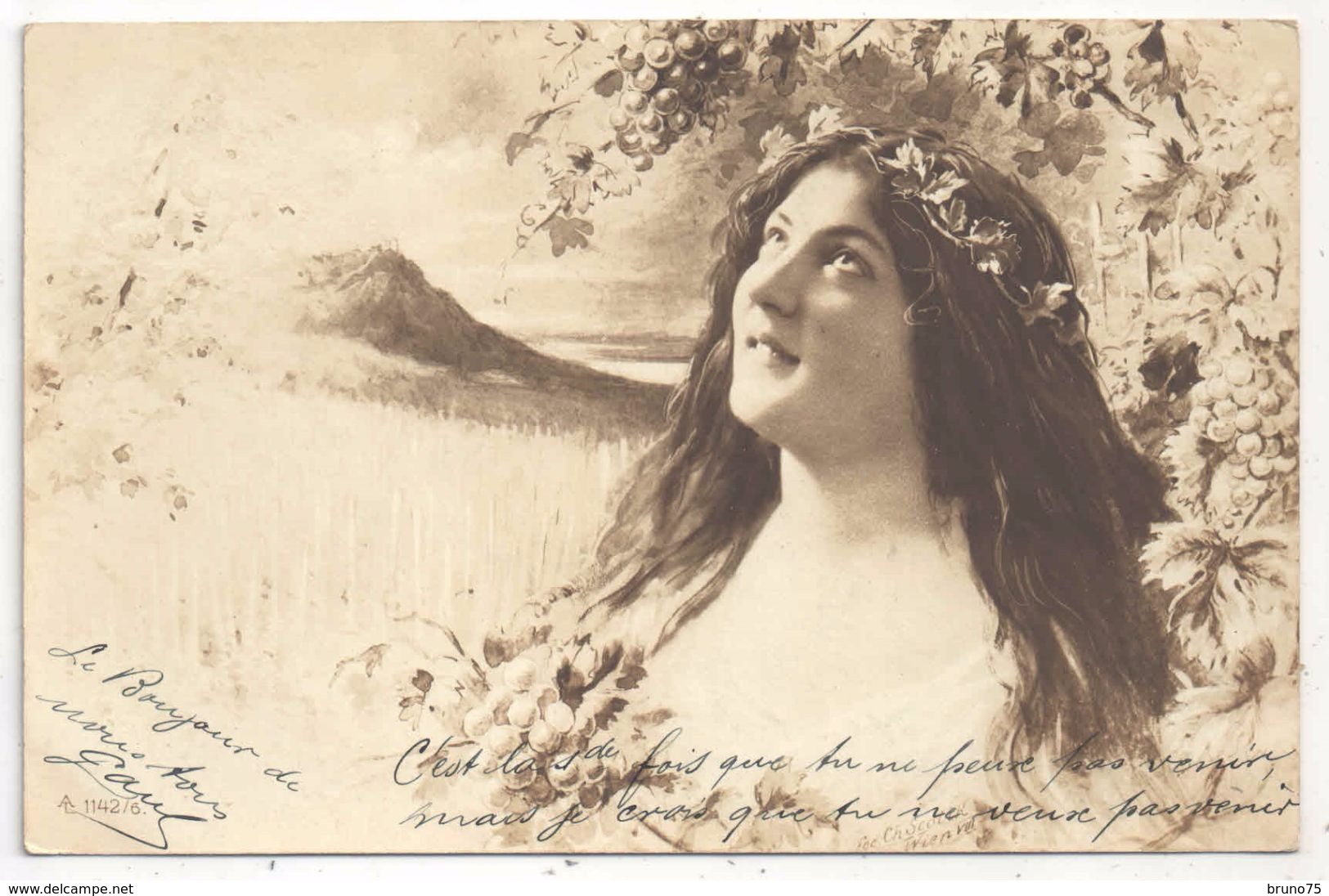 Charles SCOLIK - Jeune Femme Art Nouveau - AL 1142-6 - 1905 - Scolik, Charles