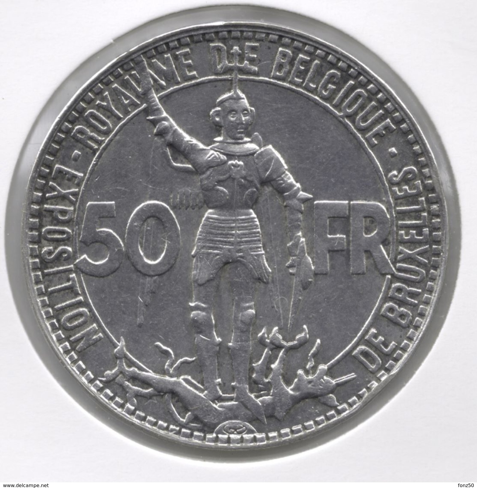 LEOPOLD III * 50 Frank 1935 Frans  Pos.B *  Prachtig * Wereldtentoonstelling 1935 * Nr 6364 - 50 Francs