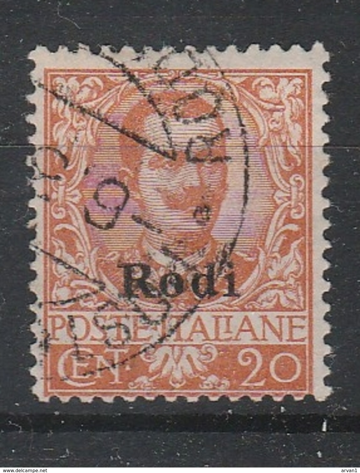 Italy Occ. Greece EGEO - 1916-17 O/p Rodi On 20c. Used - Aegean (Rodi)