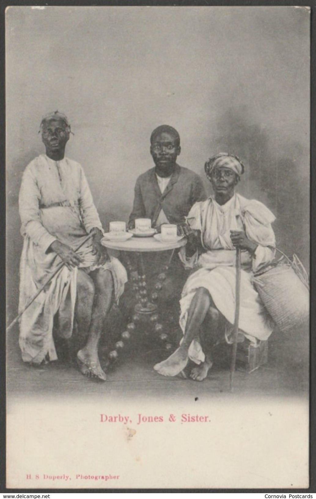 Darby, Jones And Sister, Jamaica, C.1910 - Duperly Postcard - Jamaica