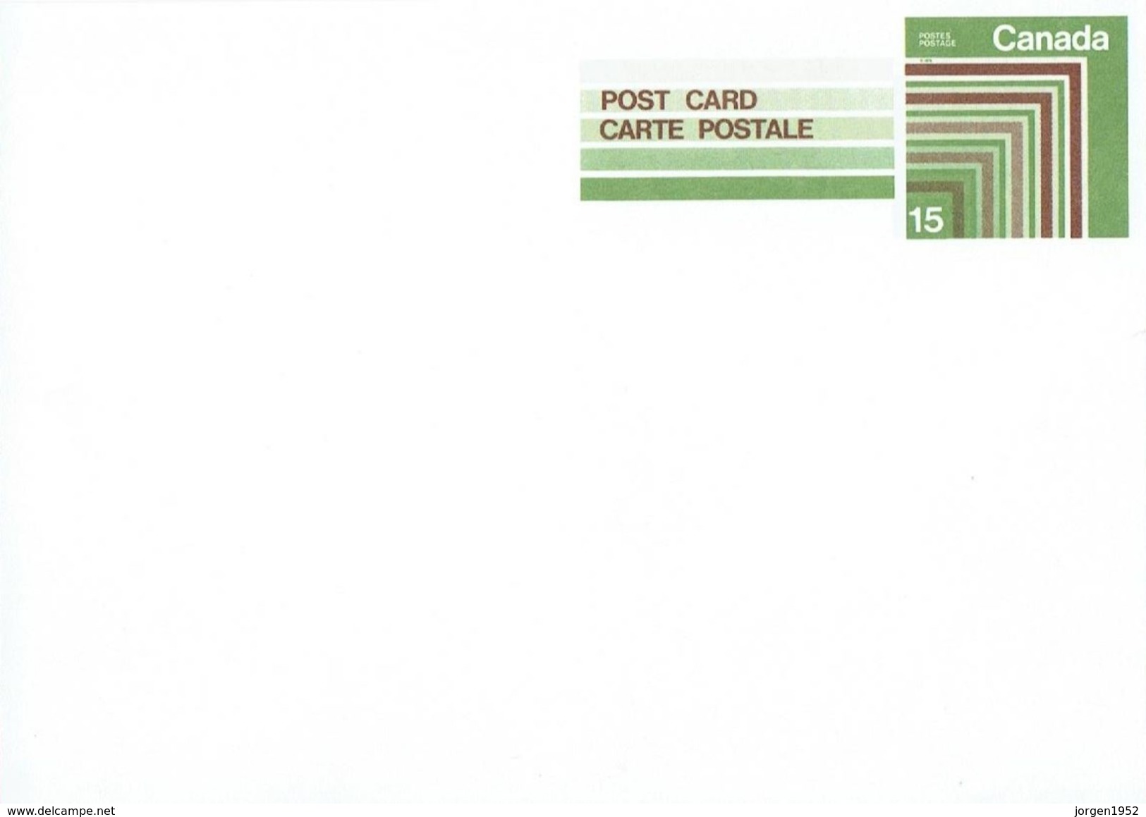 CANADA #  POST CARD - Enteros Postales Del Correo