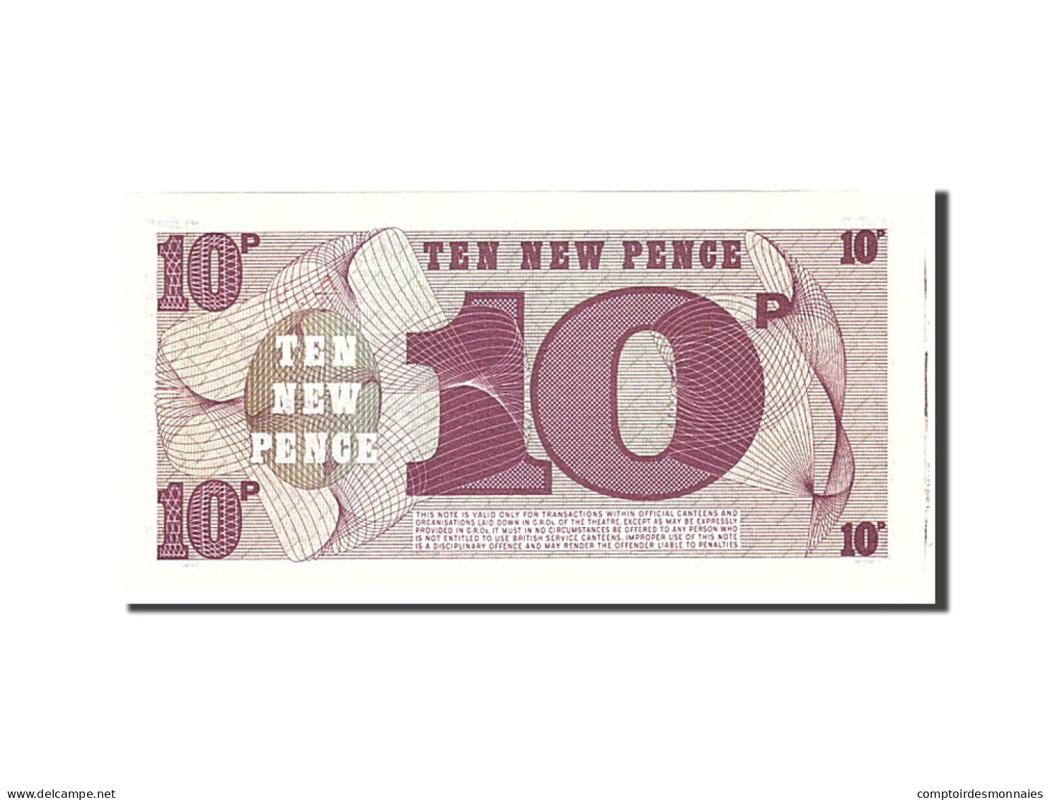 Billet, Grande-Bretagne, 10 New Pence, 1972, Undated, KM:M45a, NEUF - British Armed Forces & Special Vouchers
