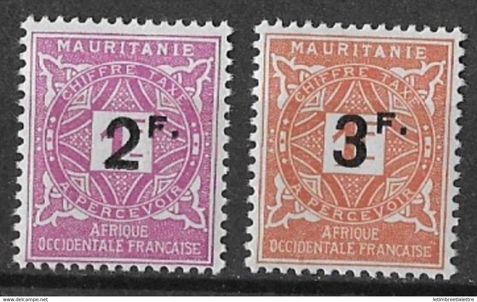 ⭐ Mauritanie - Taxe - YT N° 25 Et 26 ** - Neuf Sans Charnière - 1927 ⭐ - Ungebraucht