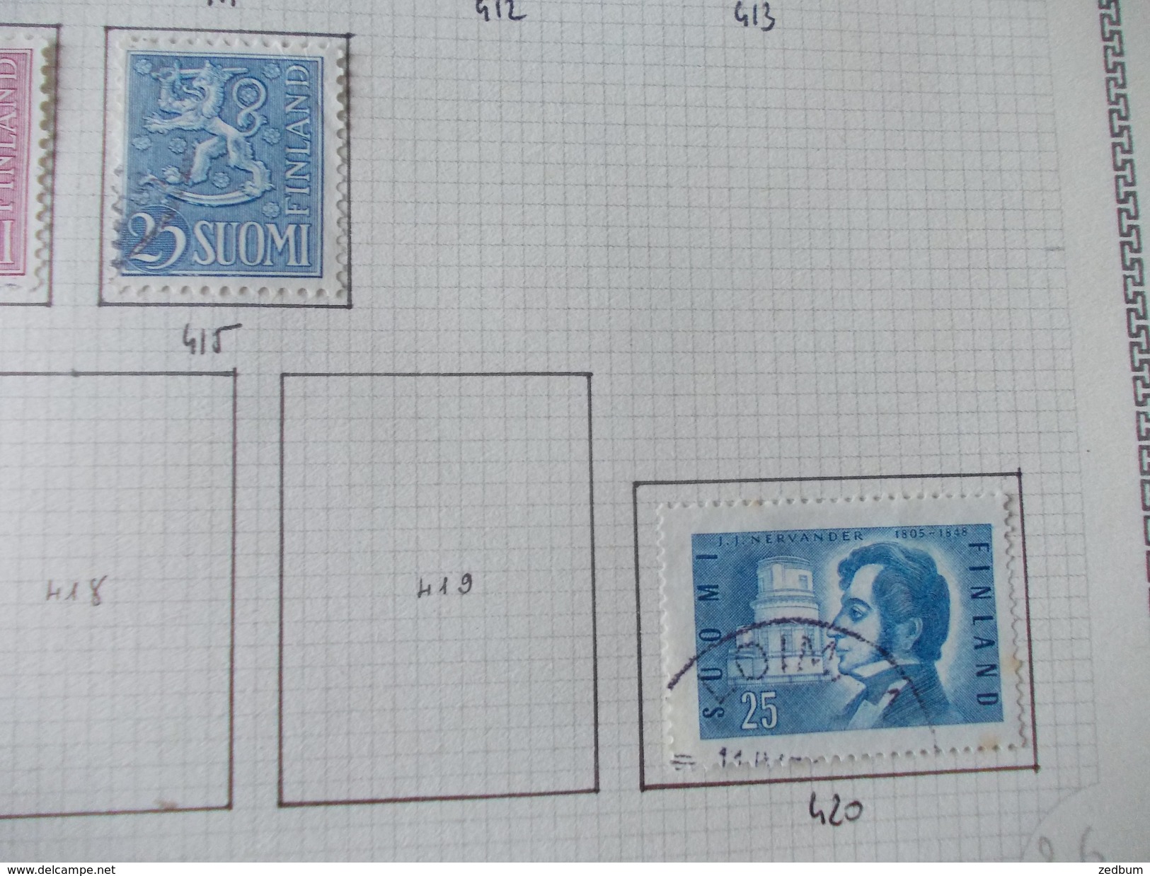 TIMBRE 3 pages Finlande 22 timbres valeur 7.90 &euro;