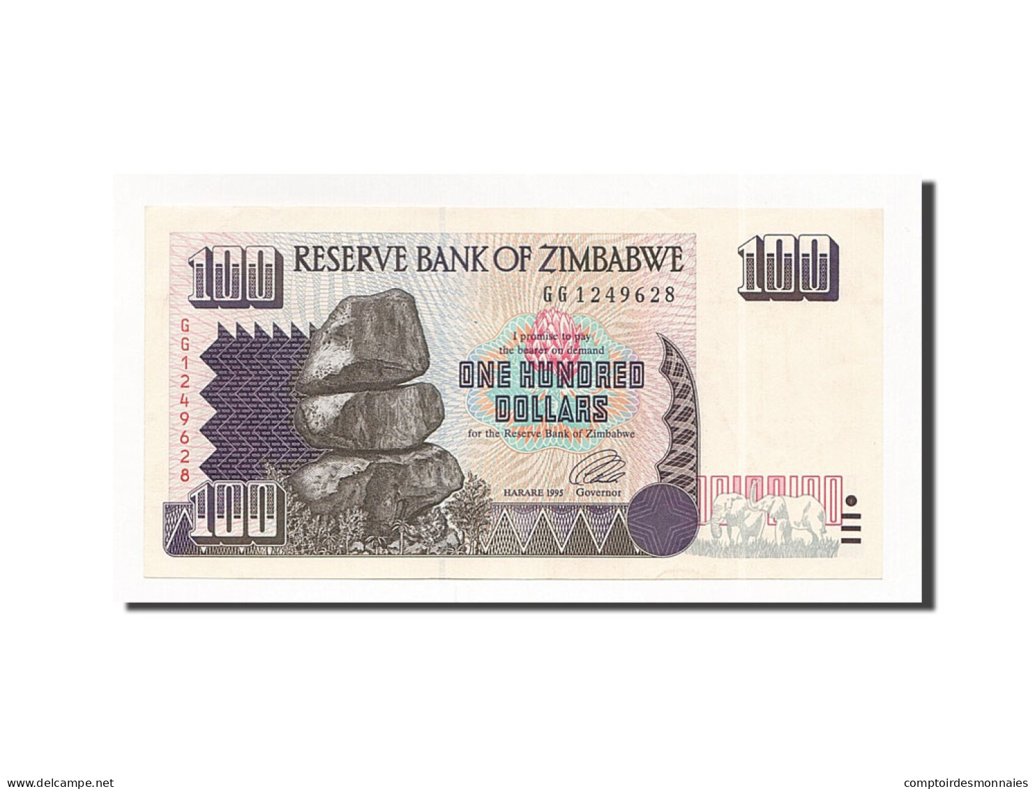 Billet, Zimbabwe, 100 Dollars, 1995, Undated, KM:9a, NEUF - Zimbabwe