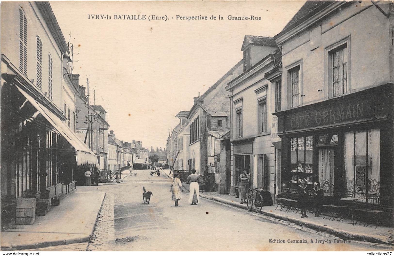 27-IVRY-LA-BATAILLE- PERSPECTIVE DE LA GRANDE RUE - Ivry-la-Bataille