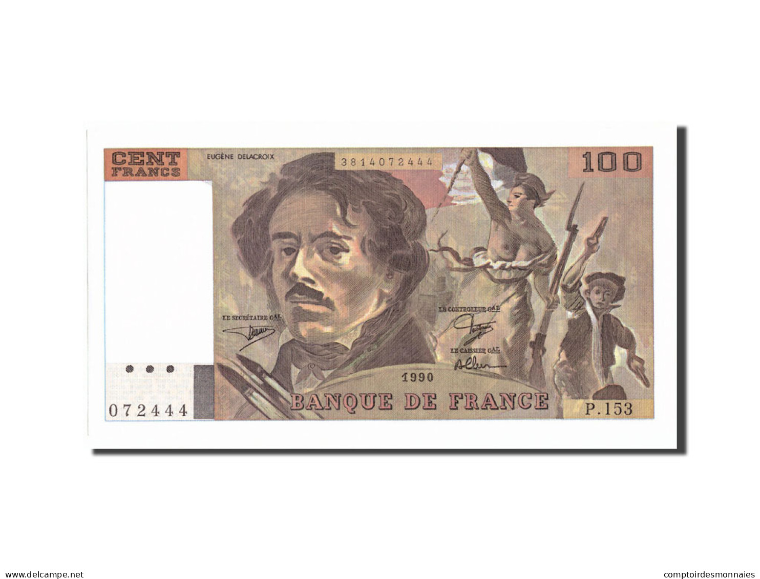 Billet, France, 100 Francs, 100 F 1978-1995 ''Delacroix'', 1990, 1990, NEUF - 100 F 1978-1995 ''Delacroix''