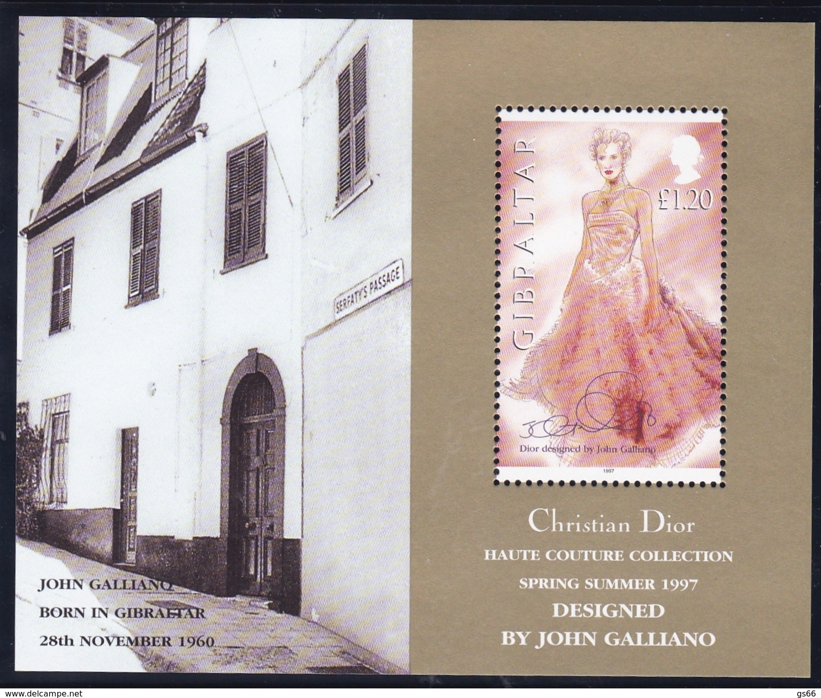 Gibraltar, 1997, 807 Block 30,  Haute Couture. MNH **, - Gibraltar