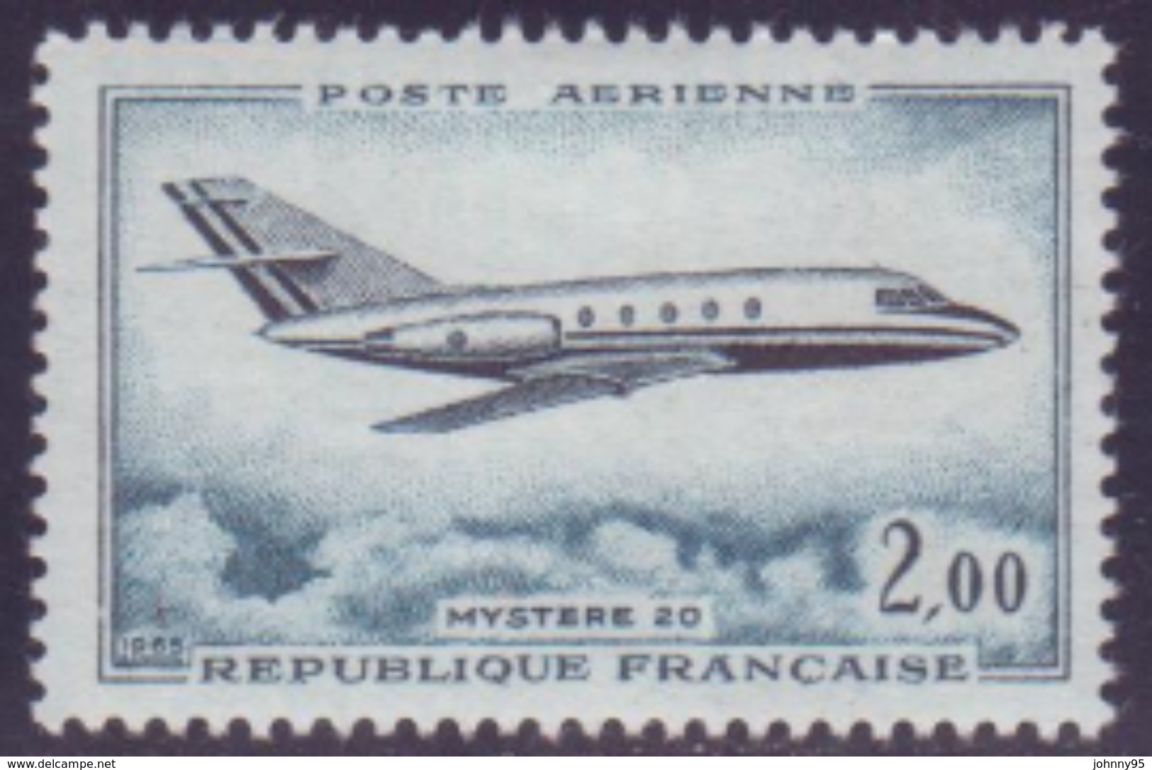 France - Poste Aérienne N° 42 - Neuf - Dassault : Mystère 20 - 1960-.... Mint/hinged