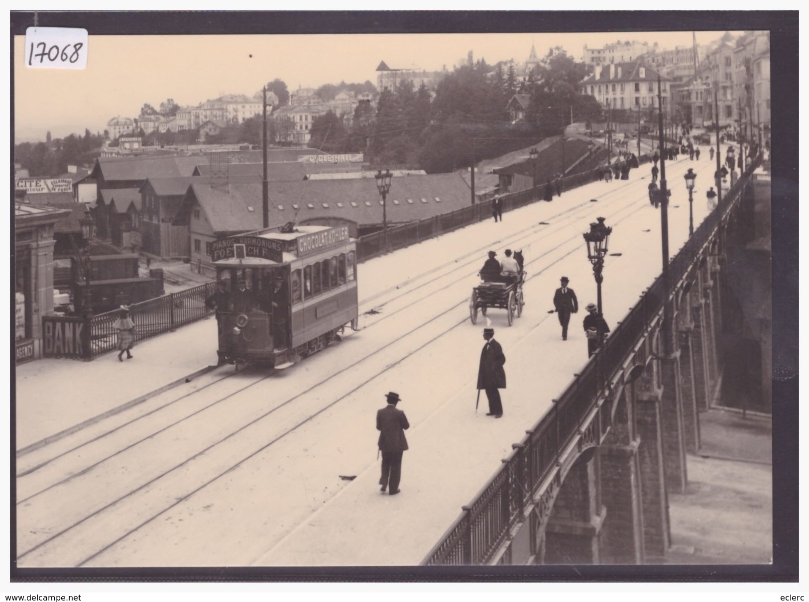 FORMAT 10x15cm - REPRO ANNEES 70-80 - GRAND PONT - CARTE BVA - TL - TRAMWAY LAUSANNOIS - TRAIN - BAHN - TB - Autres & Non Classés