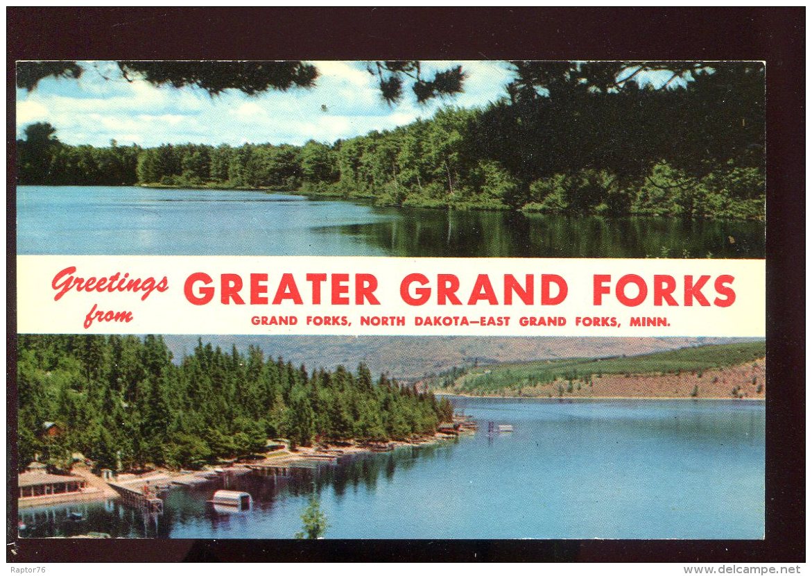 CPSM Neuve Etats Unis Greetings From Greater GRAND FORKS - Grand Forks