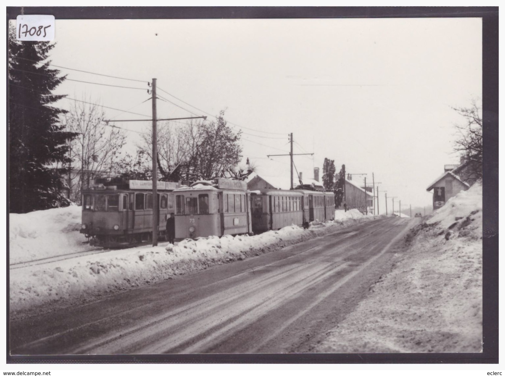 FORMAT 10x15cm - REPRO ANNEES 70-80 - EPALINGES EN MARIN - CARTE BVA - TL - TRAMWAY LAUSANNOIS - TRAIN - BAHN - TB - Épalinges