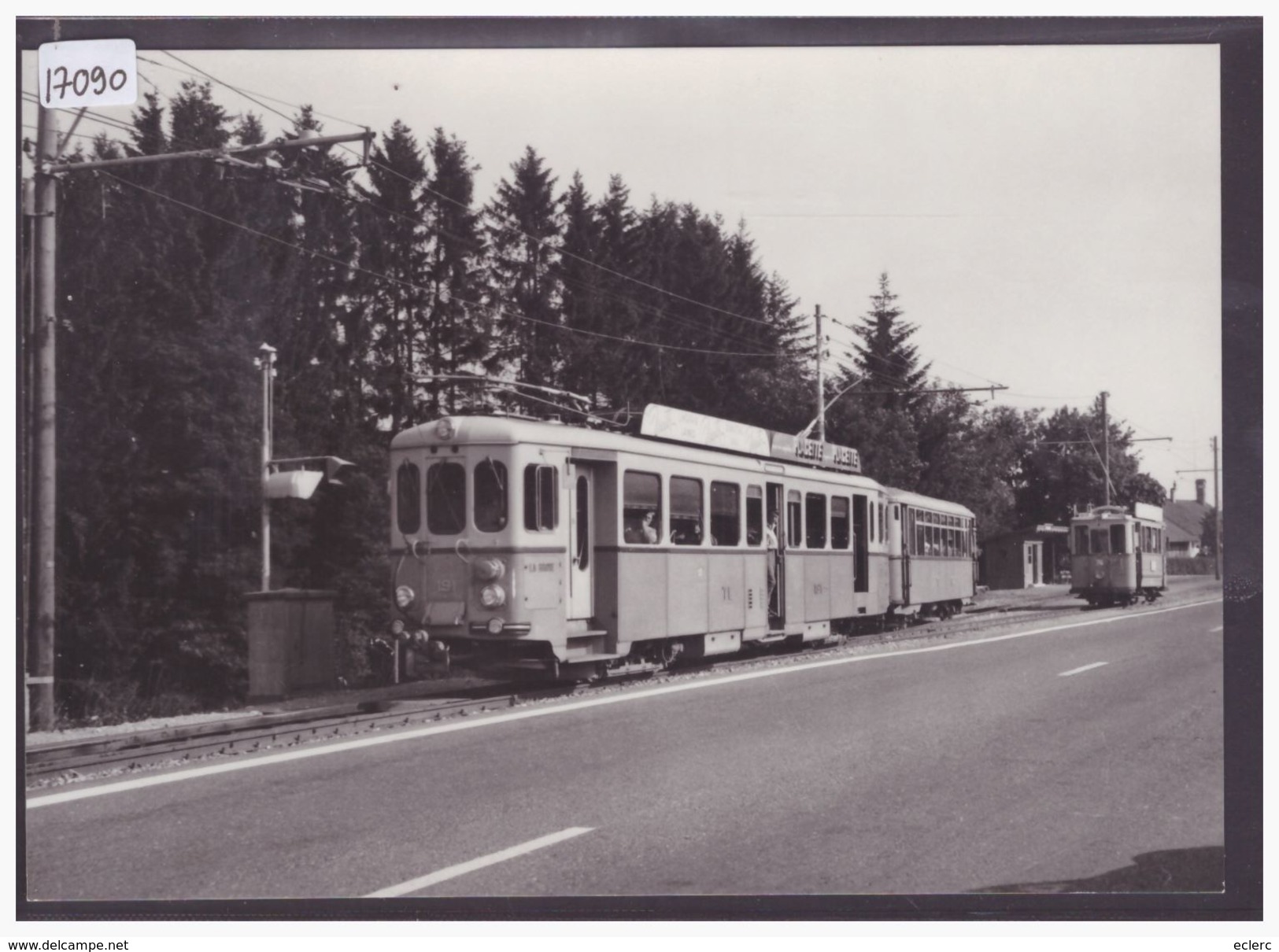 FORMAT 10x15cm - REPRO ANNEES 70-80 - EPALINGES EN MARIN - CARTE BVA - TL - TRAMWAY LAUSANNOIS - TRAIN - BAHN - TB - Épalinges