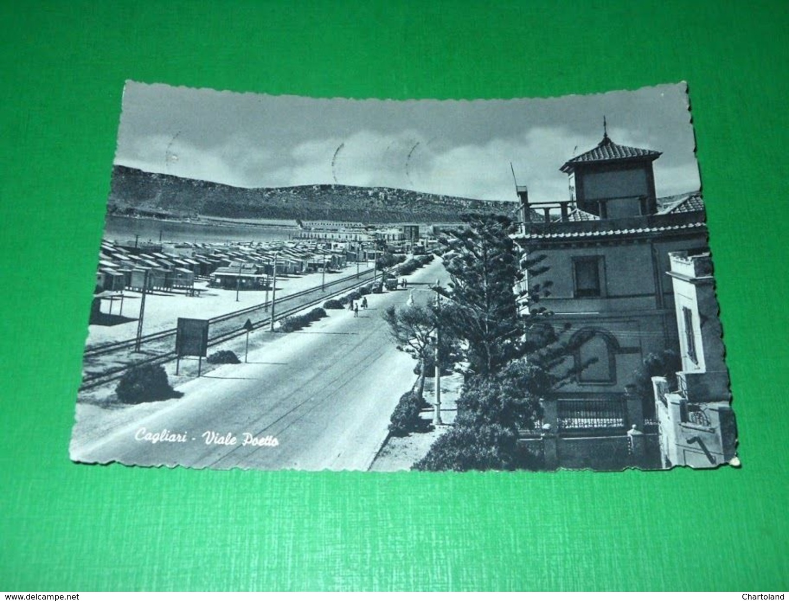 Cartolina Cagliari - Viale Poetto 1956 - Cagliari