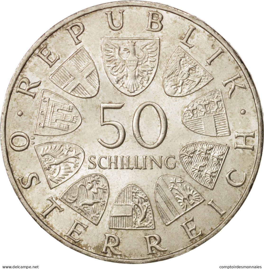 Monnaie, Autriche, 50 Schilling, 1970, SUP, Argent, KM:2909 - Autriche