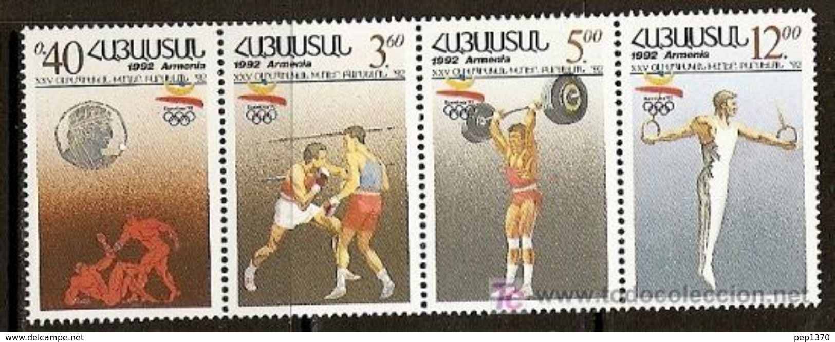 ARMENIA 1992 - OLYMPICS BARCELONA 92 - YVERT Nº 179-182**  MICHEL 199-202  SCOTT 432a-432d - Weightlifting